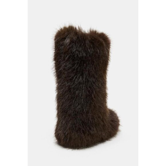 ZARA FAUX FUR BOOTS SKI COLLECTION - Picture 7 of 9